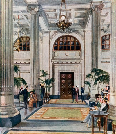 Hypostyle Hall på New Midland Adelphi Hotel, Liverpool av English School