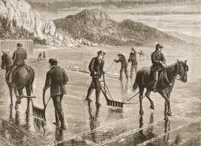 Ice-Harvest on the Hudson River, New York State, ca 1870, från 