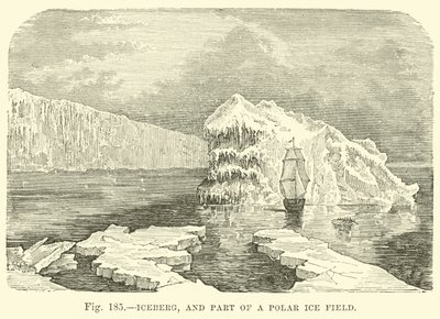 Isberg och en del av ett polärt isfält av English School