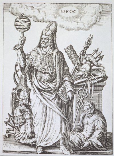 Idealfigur av Hermes Trismegistus, kopia av illustrationen från The Divination and Magical Sights av Jean-Jacques Boissard, 1605, publicerad i slutet av 1800-talet av English School