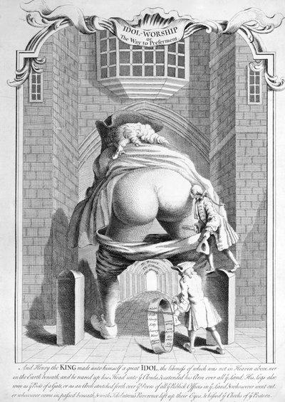 Idoldyrkan eller vägen till preferens, 1740 av English School