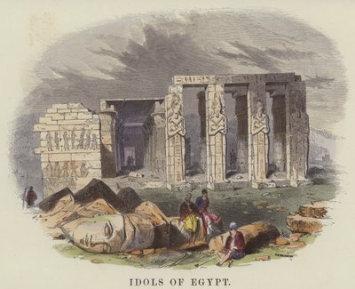 Idols of Egypt (färgad gravyr) av English School