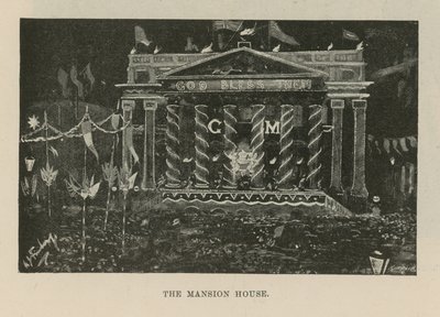 Belysningar och dekorationer pryder Mansion House av English School
