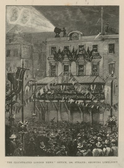 Illustrerade London News Offices on the Strand av English School