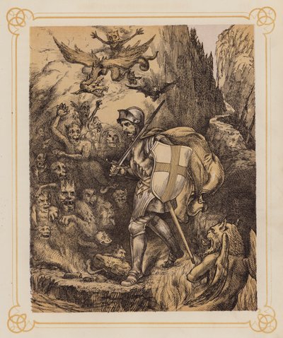 Illustration till Bunyans Pilgrimsfärden (litografi) av English School