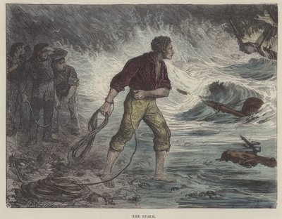 Illustration för David Copperfield (färgad gravyr) av English School