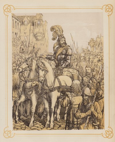 Illustration till John Bunyans Holy War (litografi) av English School