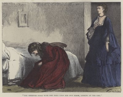 Illustration för Little Dorrit (färgad gravyr) av English School