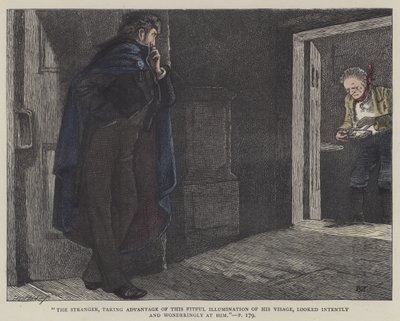 Illustration för Little Dorrit (färgad gravyr) av English School