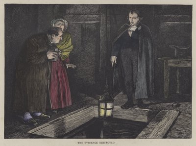 Illustration för Oliver Twist (färgad gravyr) av English School