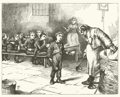 Illustration för Oliver Twist (gravyr) av English School