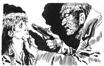 Illustration för Oliver Twist av Charles Dickens (penna och bläck) av English School