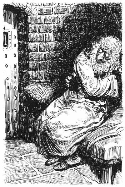 Illustration för Oliver Twist av Charles Dickens (penna och bläck) av English School