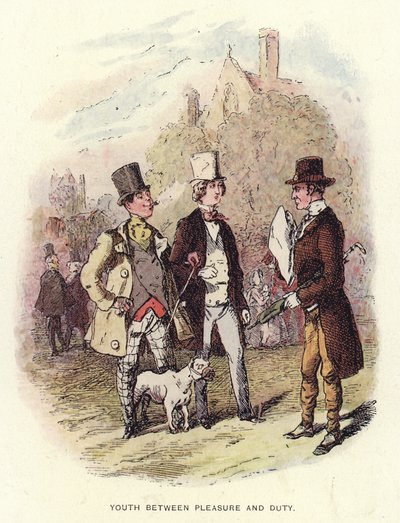 Illustration för Pendennis av Thackeray av English School