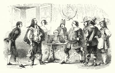 Illustration för Barberaren i Sevilla av Rossini (gravyr) av English School