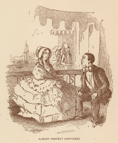 Illustration för The History of Pendennis av Thackeray (litho) av English School