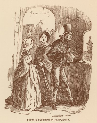 Illustration till The History of Pendennis av Thackeray (litografi) av English School