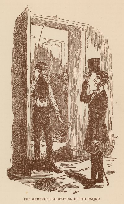 Illustration till The History of Pendennis av Thackeray (litografi) av English School