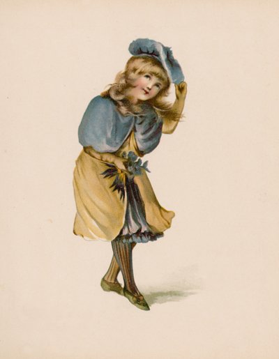 Illustration till Blommornas språk (chromolitho) av English School
