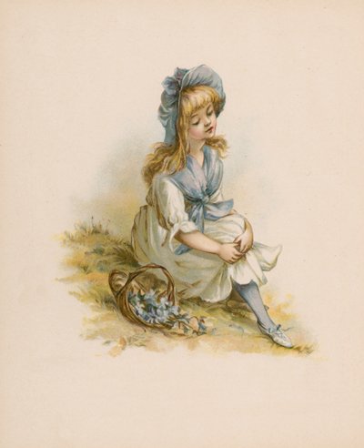 Illustration till Blommornas språk (chromolitho) av English School