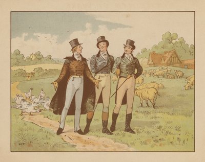 Illustration till The Men of Ware, ca 1880 (färglitografi) av English School