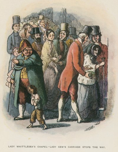 Illustration för The Newcomes av Thackeray av English School