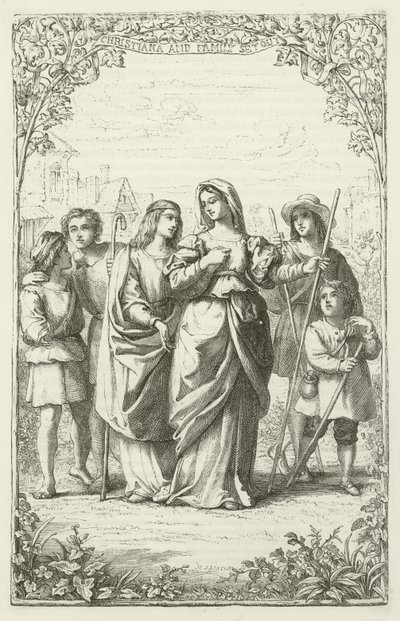Illustration för The Pilgrims Progress av John Bunyan av English School