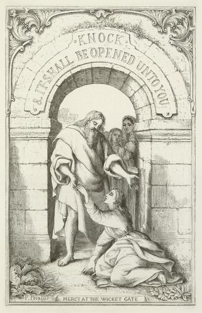 Illustration för The Pilgrims Progress av John Bunyan av English School