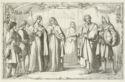 Illustration för The Pilgrims Progress av John Bunyan av English School