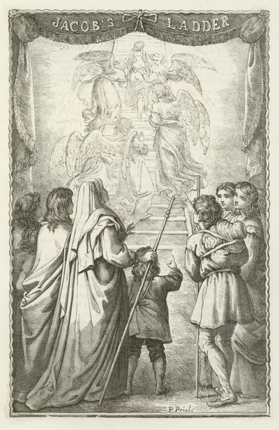 Illustration för The Pilgrims Progress av John Bunyan av English School