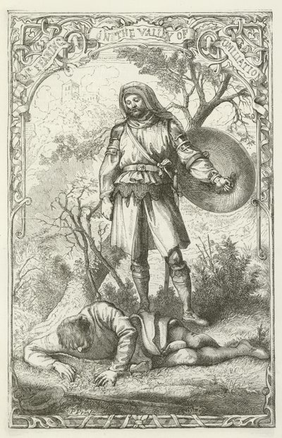 Illustration för The Pilgrims Progress av John Bunyan av English School