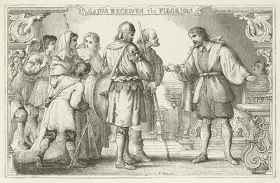 Illustration för The Pilgrims Progress av John Bunyan av English School