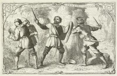 Illustration för The Pilgrims Progress av John Bunyan av English School