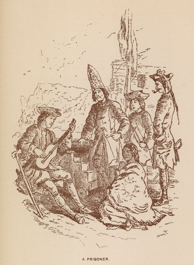 Illustration till The Virginians av Thackeray (litografi) av English School