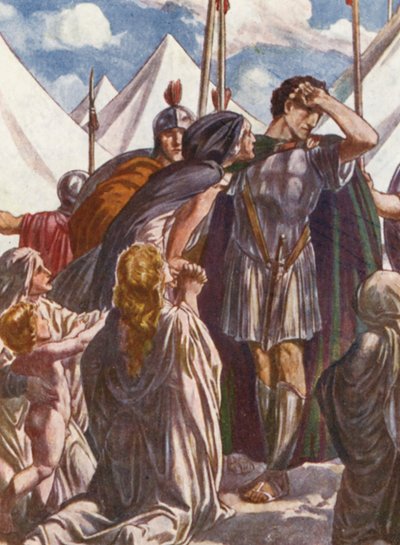 Illustration till berättelser ur romersk historia (färglitografi) av English School