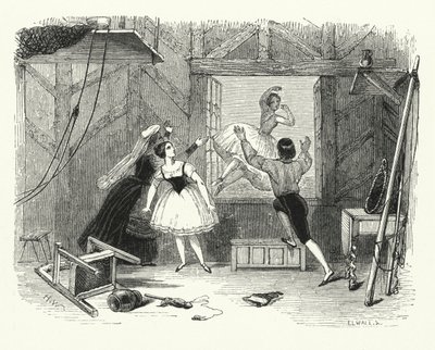 Illustration för baletten, Ondine eller Najaden (gravyr) av English School