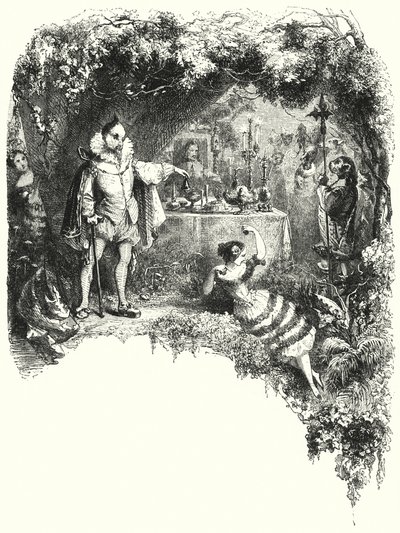 Illustration för baletten, Le Diable boiteux eller Djävulen på två pinnar (gravyr) av English School