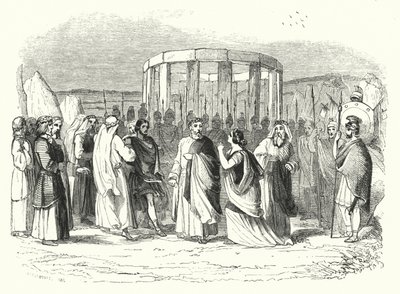 Illustration till operan Norma, av Bellini (gravyr) av English School