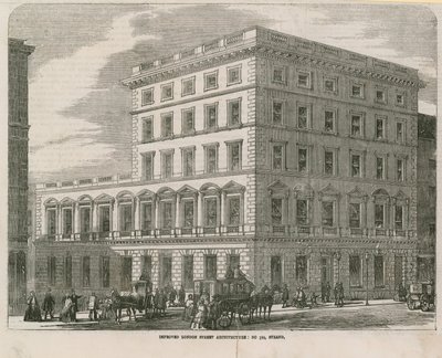Förbättrad London street arkitektur av English School