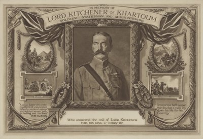 Till minne av Lord Kitchener av Khartoum av English School