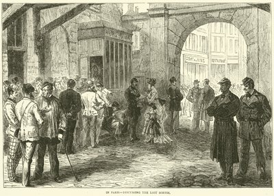 I Paris, diskuterar den sista sorten, december 1870 av English School
