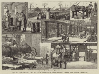 I Royal Arsenal, Woolwich (gravyr) av English School