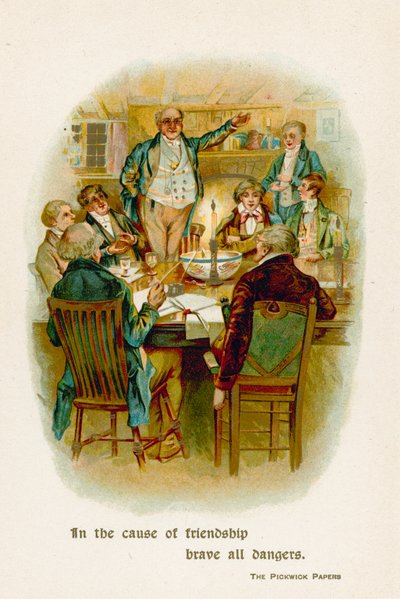 För vänskapens sak, modiga alla faror. The Pickwick Papers av English School