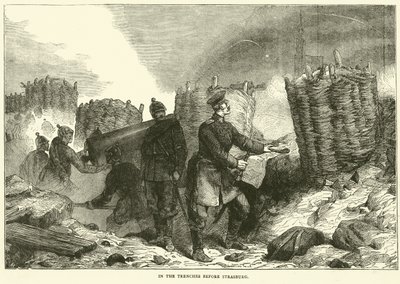 I skyttegravarna före Strasburg, september 1870 av English School
