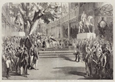 Invigning av den stora utställningsbyggnaden, av Hennes Majestät av English School