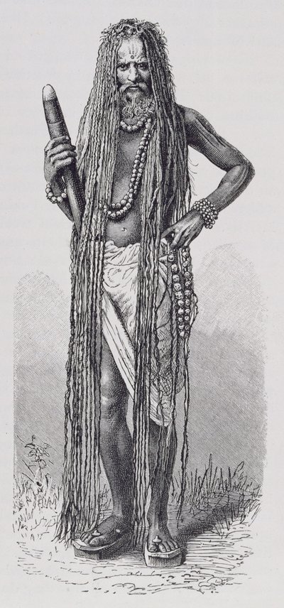 Indisk fakir, från The History of Mankind, Vol.III, av Prof. Friedrich Ratzel, 1898 av English School