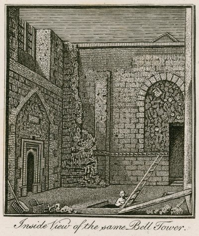 Vy från insidan av klocktornet, St Stephens Chapel av English School