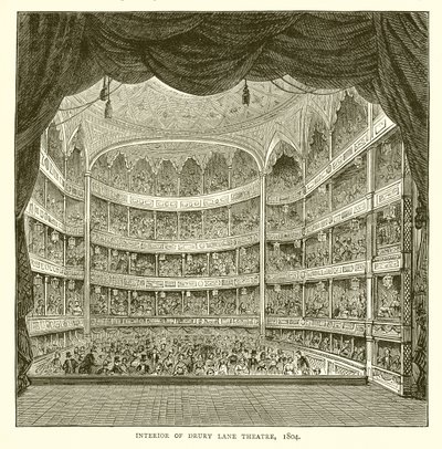 Interiör av Drury Lane Theatre, 1804 av English School