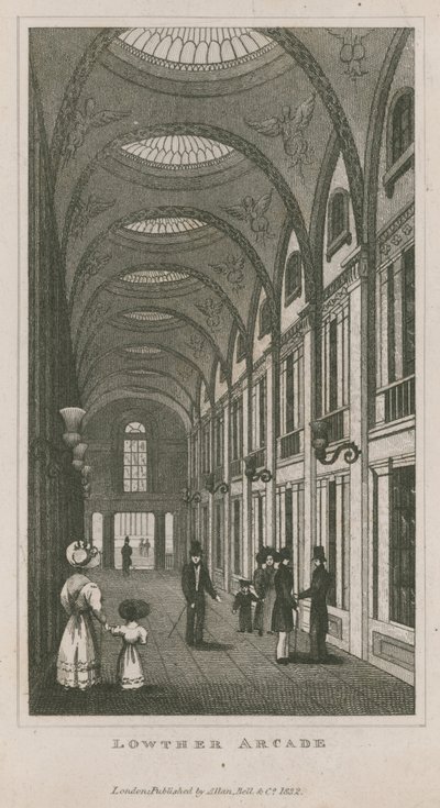Interiör av Lowther Arcade av English School