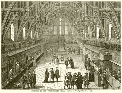 Interiör av Old Westminster Hall av English School